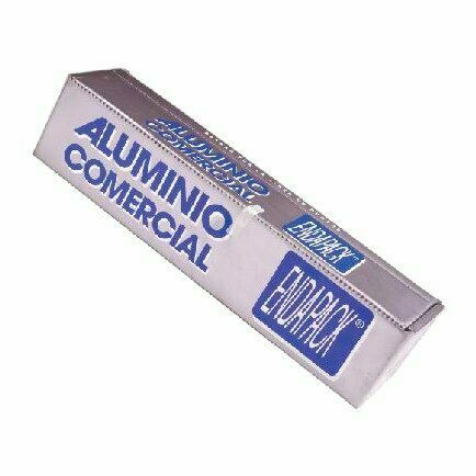 Papel ALUMINIO 13 micras Rollo 0,40x270 mts. El papel aluminio tiene unas características de plegado completo únicas que lo hacen ideal para envasado y reenvasado de productos con diferentes formas.