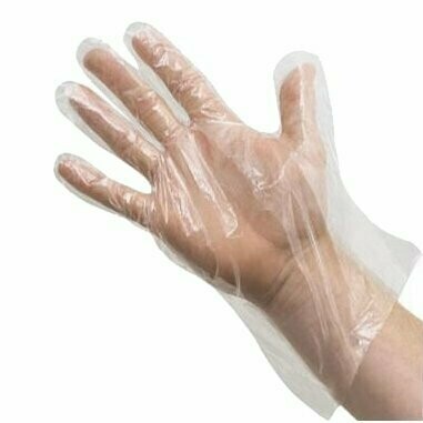 Guante polietileno gofrado transparente (Paquete 100 unidades). Guante talla única, ambidiestro, desechable, un solo uso, suaves y económicos.