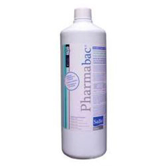 Desinfectante Superficies Sanitario PHARMABAC (Envase 1 litro). Producto de ámbito clínico para superficies. Desinfectante para todo tipo de superficies lavables de distintas zonas.