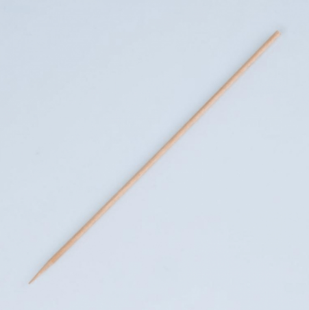 Brocheta UNA PUNTA 10 cm - Palillos de madera presentación aperitivos tapas y entrantes en eventos y fiestas catering y hostelería (Blister 3000 unidades)