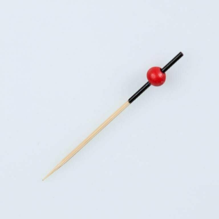 Pincho FANTASY 7 cm - Palillos de bambú con bola roja decoración pinchos brochetas aperitivos y entrantes en catering y hostelería (Paquete 1200 unidades) Pincho FANTASY 7 cm - Palillos de bambú con bola roja decoración pinchos brochetas aperitivos y entrantes en catering y hostelería (Paquete 1200 unidades)