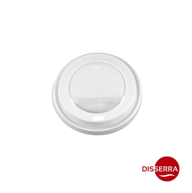 Tapa TRAVEL Blanca Ø70 mm 7oz y 7,5oz (Paquete 100 unidades). Tapa de poliestireno, ideal para vaso de cartón, evita derrames durante su transporte y facilita beber directamente del vaso. Tapa TRAVEL Blanca Ø70 mm 7oz y 7,5oz (Paquete 100 unidades). Tapa de poliestireno, ideal para vaso de cartón, evita derrames durante su transporte y facilita beber directamente del vaso.