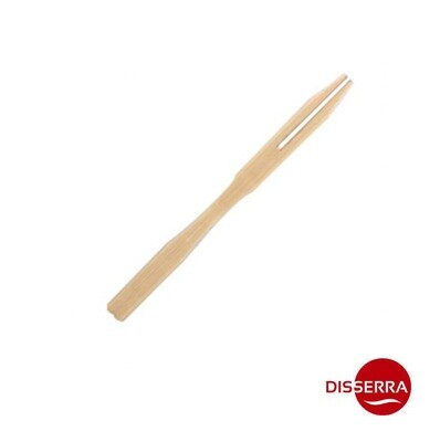 Mini tenedor bambú FANTASY 9 cm. (Paquete 100 unidades). 100% ecológico y compostable. Ideal para degustación de aperitivos en miniaturas.