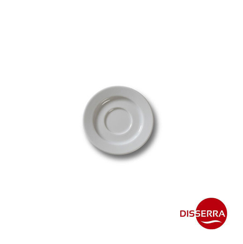 Plato MOKA Porcelana Selena Pro Blanco Ø12 cm (Caja 24 unidades)