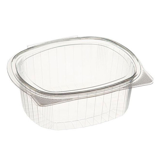 Envase PET OVALADO 250 cc  (Ristra 50 unidades). Envase apto para alimentos fríos.