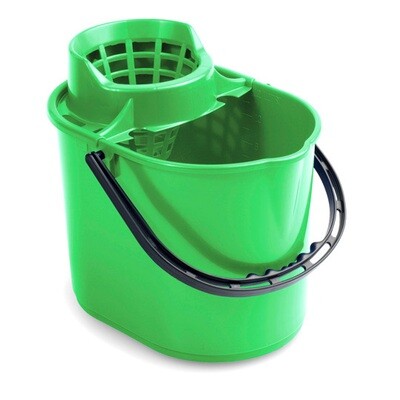 Cubo Fregar+Escurridor PIT RECTANGULAR VERDE 12 litros. Cubo con una cubeta para escurridor. Ideal para manejo semiprofesional