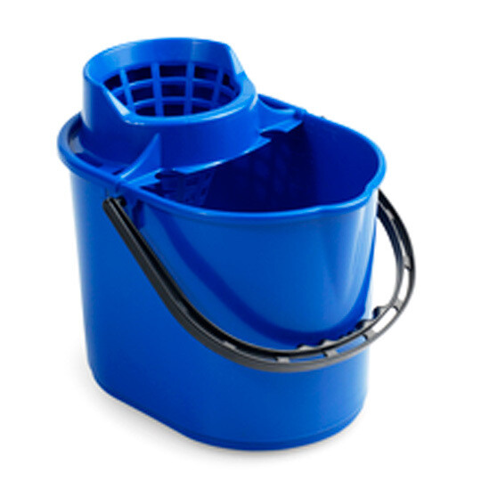 Cubo Fregar+Escurridor PIT RECTANGULAR AZUL 12 litros. Cubo con una cubeta para escurridor. Ideal para manejo semiprofesional.