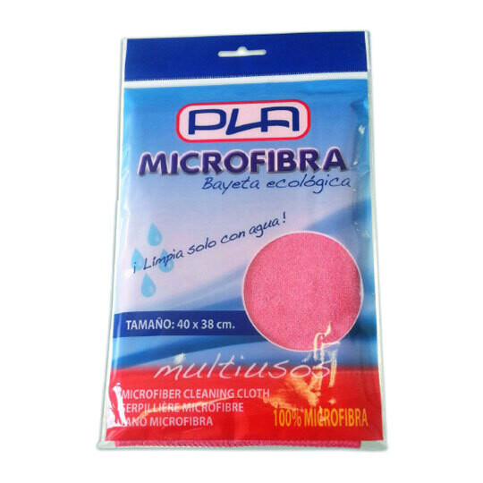 Bayeta MICROFIBRA ecológica 40x38 cm. Fabricada de fibras muy pequeñas, con una mezcla de poliéster y poliamida. Son suaves y muy superiores a las bayetas normales, duran más y absorben más. Bayeta MICROFIBRA ecológica 40x38 cm. Fabricada de fibras muy pequeñas, con una mezcla de poliéster y poliamida. Son suaves y muy superiores a las bayetas normales, duran más y absorben más.
