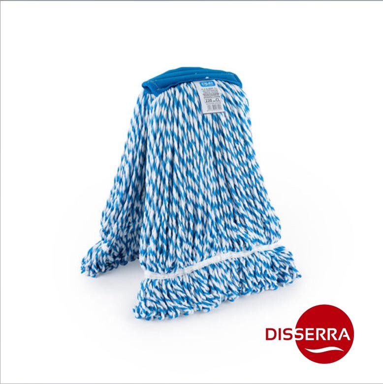 Recambio mopa húmeda TRENZADA MICROFIBRA AZUL Industrial 220 gr.