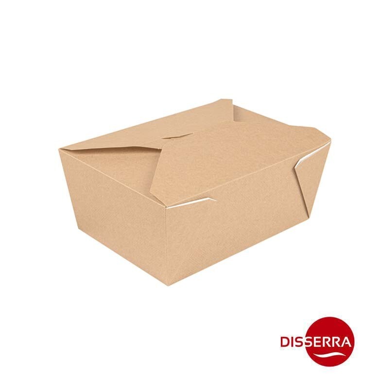 Caja Americana KRAFT TAKEAWAY 220x160x90 mm 2200 ml (Paquete 40 unidades). Caja que se forma a partir de una pieza troquelada que se monta automáticamente doblando las solapas interiores y superiores. Caja Americana KRAFT TAKEAWAY 220x160x90 mm 2200 ml (Paquete 40 unidades). Caja que se forma a partir de una pieza troquelada que se monta automáticamente doblando las solapas interiores y superiores.