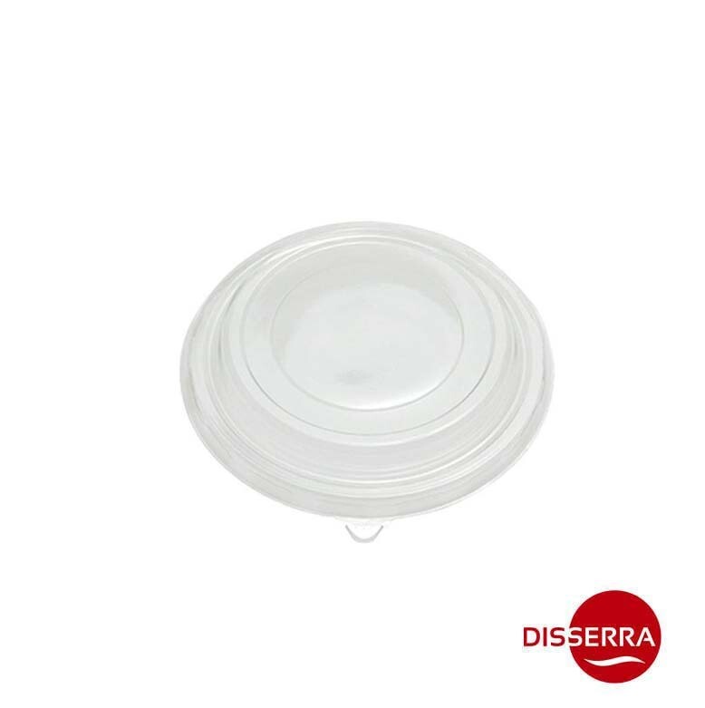 Tapa Ensaladera transparente PET Ø187 mm para ensaladera de  1100 ml  (Caja 50 unidades). Disponible ensaladera nuestra referencia CO21345.