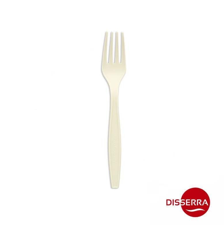 Tenedor CPLA Compostable Reutilizable Blanco 16,5 cm (Paquete 50 unidades). Fabricado a partir de materiales compostables derivados de fuentes vegetales. 100% Natural. 100% Ecológico. Tenedor CPLA Compostable Reutilizable Blanco 16,5 cm (Paquete 50 unidades). Fabricado a partir de materiales compostables derivados de fuentes vegetales. 100% Natural. 100% Ecológico.