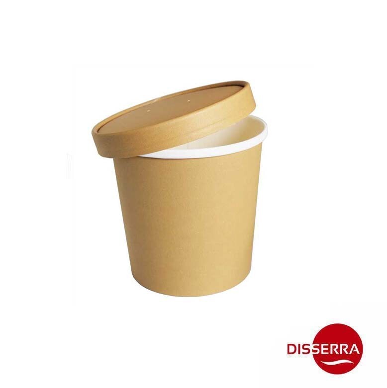 Tarrina para sopas ***SIN TAPA*** KRAFT  750 ml (Paquete 25 unidades).  Ideal para alimentos fríos y calientes. Disponible tapa referencia CO06109T.