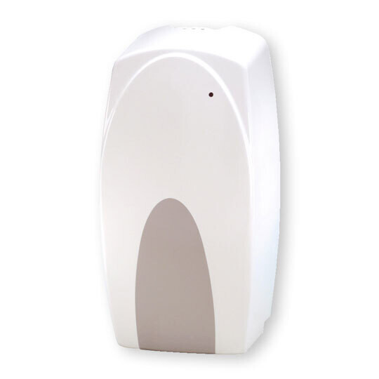 Dispensador Bacteriostático automático para manejo con cargas limpiadoras y desodorizantes. Especialmente diseñado para mantener los inodoros y urinarios limpios e higiénicos, 24 horas al día. Dispensador Bacteriostático automático para manejo con cargas limpiadoras y desodorizantes. Especialmente diseñado para mantener los inodoros y urinarios limpios e higiénicos, 24 horas al día.