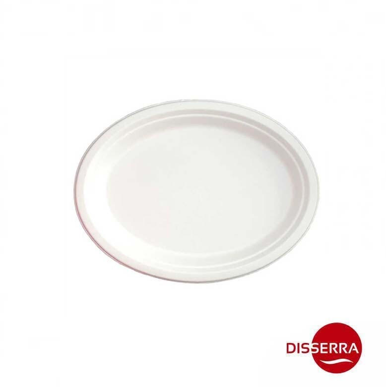 Plato de pulpa OVALADO biodegradable, compostable 100% ecológico. Ø32 cm (Paquete 50 unidades) Ideal para fiestas, catering y eventos al aire libre. Plato de pulpa OVALADO biodegradable, compostable 100% ecológico. Ø32 cm (Paquete 50 unidades) Ideal para fiestas, catering y eventos al aire libre.