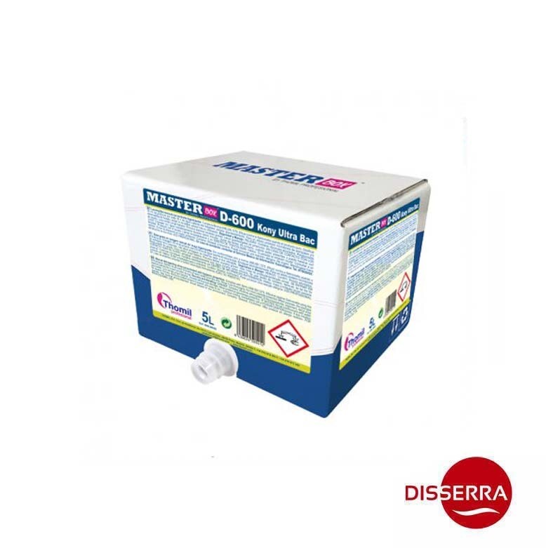 Lavavajillas manual Kony Ultra BAC MASTERBOX D600 Ultra Concentrado 5 l. Detergente manual ultra concentrado de pH neutro, limpia y desengrasa rápidamente suciedades de alimentos crudos y procesados. Lavavajillas manual Kony Ultra BAC MASTERBOX D600 Ultra Concentrado 5 l. Detergente manual ultra concentrado de pH neutro, limpia y desengrasa rápidamente suciedades de alimentos crudos y procesados.