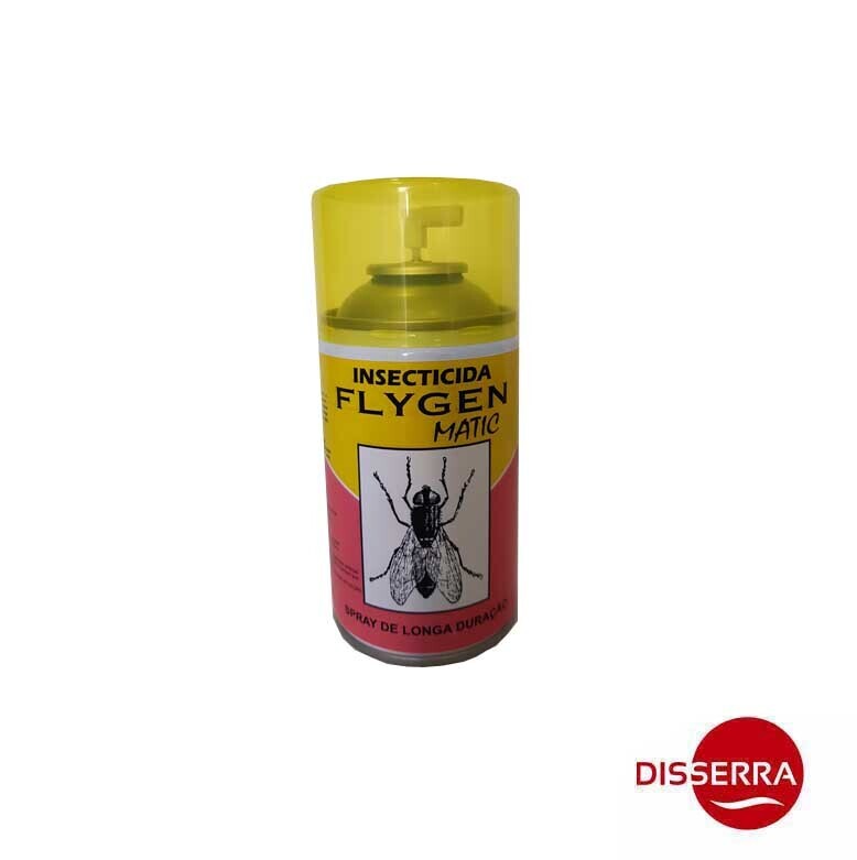 Insecticida FLYGEN MATIC (Aerosol  250 ml). Insecticida de larga duración con piretrinas naturales. Producto ideal para un verano sin moscas.