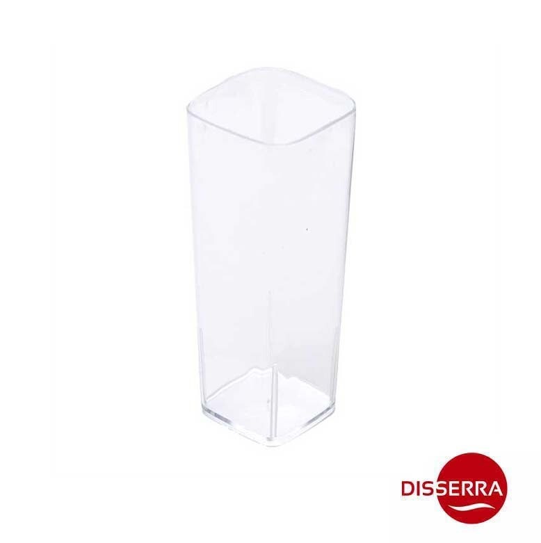 Vaso alto cuadrado transparente 85 ml (Paquete 20 unidades). Ideal para todo tipo de eventos, fiestas, catering, cocteles, aportando un toque de elegancia a sus presentaciones. 100% Reciclable. Vaso alto cuadrado transparente 85 ml (Paquete 20 unidades). Ideal para todo tipo de eventos, fiestas, catering, cocteles, aportando un toque de elegancia a sus presentaciones. 100% Reciclable.