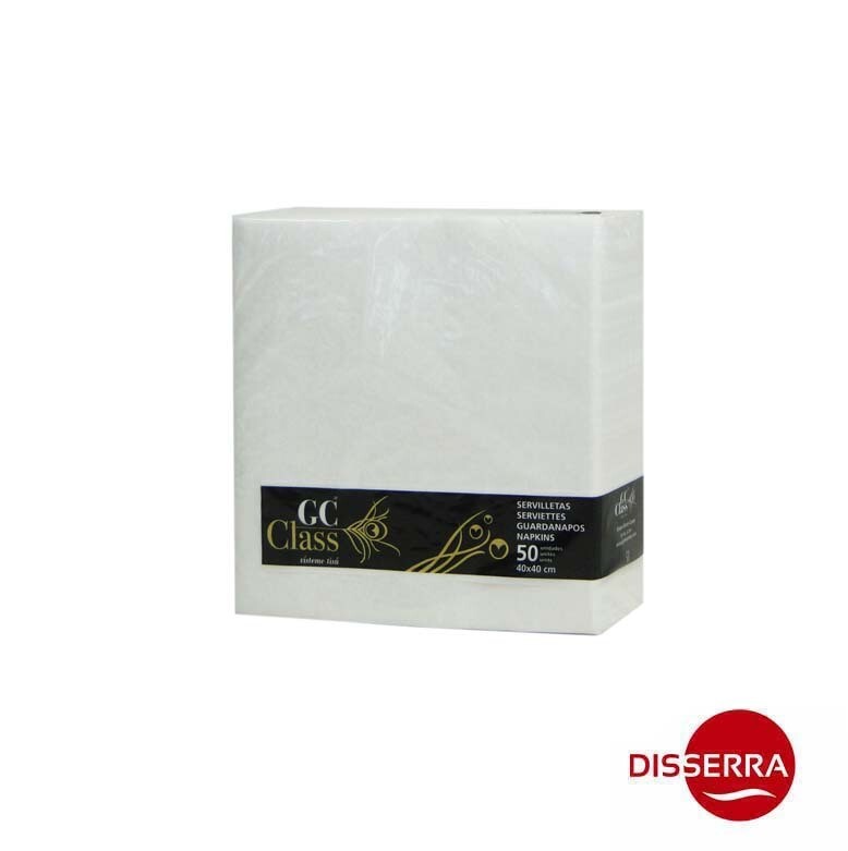 Servilleta Airlaid GC Class Siena Blanca 40x40 cm 1 capa 55 gr (Caja 600 unidades). Material no tejido de un solo uso de tacto similar a la tela pero con un coste mucho mas económico. Servilleta Airlaid GC Class Siena Blanca 40x40 cm 1 capa 55 gr (Caja 600 unidades). Material no tejido de un solo uso de tacto similar a la tela pero con un coste mucho mas económico.