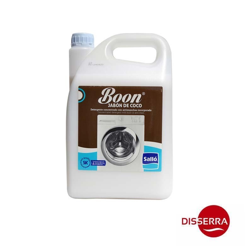 Detergente liquido para lavadora JABON DE COCO (Garrafa 5 l). Detergente  con jabón natural de coco para lavar cualquier tipo de ropa, blanca o de  color. Perfume Marsella.