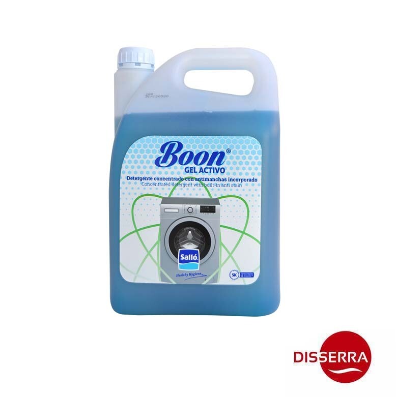 Detergente líquido para lavadora GEL ACTIVO (Garrafa 5 l). Detergente líquido concentrado para todo tipo de ropa. Limpia profundamente sin dañar los tejidos y respetando los colores con fresco perfume Detergente líquido para lavadora GEL ACTIVO (Garrafa 5 l). Detergente líquido concentrado para todo tipo de ropa. Limpia profundamente sin dañar los tejidos y respetando los colores con fresco perfume