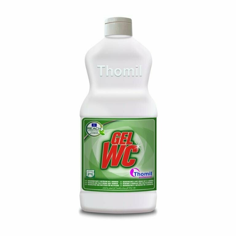 Desincrustante antioxidante GEL WC (bote 800 gr). Gel limpiador de acción rápida que elimina con facilidad manchas de óxidos, sarro y todo tipo de incrustaciones.