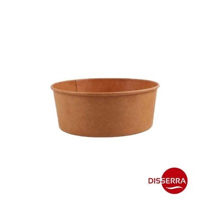 Ensaladera KRAFT Ø187 mm 38 oz 1100 ml (Caja 50 unidades). Ensaladera fabricada en cartón con recubrimiento PE. Disponible tapa nuestra referencia CO21345T. Ideal para ensaladas, ensaladillas, etc.
