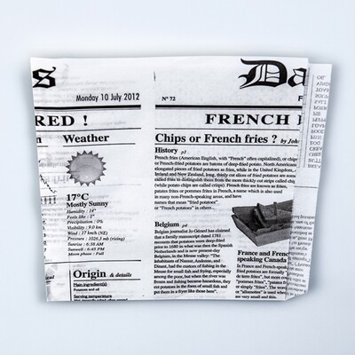 Recambio Papel PERIÓDICO ANTIGRASA BLANCO hamburguesas y fritos (Paquete 1000 uds). Excelente papel para envolver sándwiches, bocadillos, patatas fritas o para usar cestas de aperitivos y frituras. Recambio Papel PERIÓDICO ANTIGRASA BLANCO hamburguesas y fritos (Paquete 1000 uds). Excelente papel para envolver sándwiches, bocadillos, patatas fritas o para usar cestas de aperitivos y frituras.
