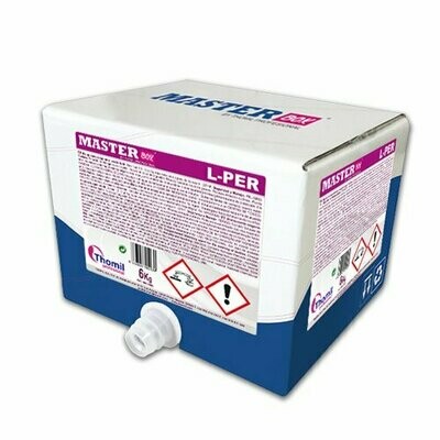 Blanqueante desinfectante oxigenado MASTERBOX LPER (Garrafa 6 kg). Producto con oxígeno activo para el lavado textil. Blanquea y elimina las manchas de todo tipo de ropa, incluso a baja temperatura.