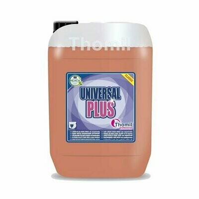 Lavavajillas Maquina UNIVERSAL PLUS Extra Concentrado (Jerrican 12 kg). Detergente líquido concentrado de espuma controlada, indicado especialmente para máquinas lavavajillas automáticas.