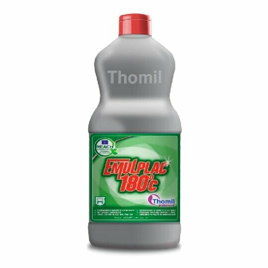 Limpia planchas EMULPLAC 180º (Botella 850 gr). Producto especialmente formulado para la limpieza en caliente y sin esfuerzo de todo tipo de planchas de asar. No desprende vapores.