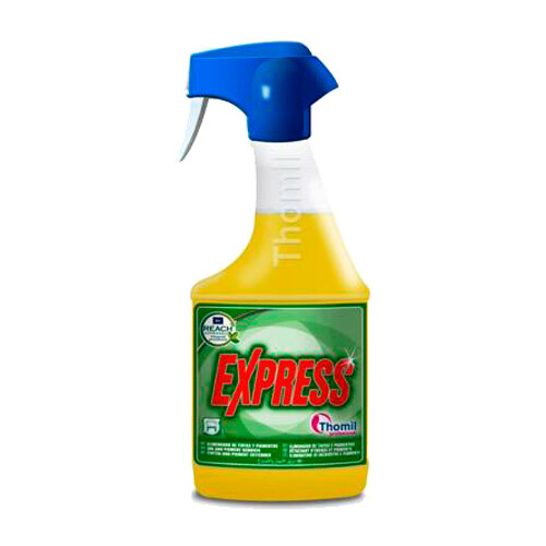 Quita tintas EXPRESS (Pulverizador 750 ml). Producto especialmente formulado para la eliminación segura y eficaz de tintas, colorantes y todo tipo de pigmentos con o sin base grasa.