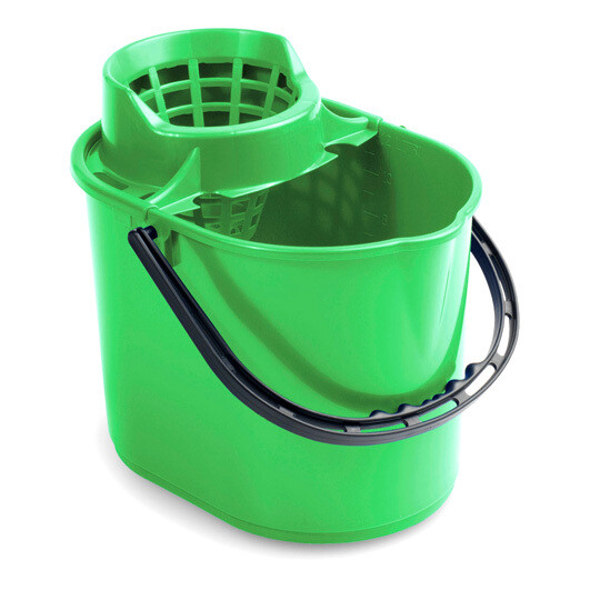 Cubo Fregar+Escurridor PIT RECTANGULAR VERDE 12 litros. Cubo con una cubeta para escurridor. Ideal para manejo semiprofesional