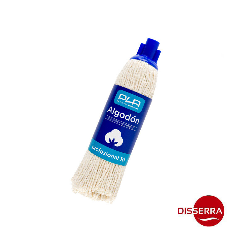 Fregona ALGODÓN  profesional 250 grs. Ideal para el fregado de todo tipo de suelos con gran capacidad de secado. Algodón de gran resistencia y duración.