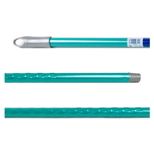 Mango METÁLICO multiusos gran resistencia 140 cm. Se adapta a cualquier tipo de fregona, cepillo, escoba, rosca universal. El recubrimiento del mango  evita el deslizamiento de las manos.