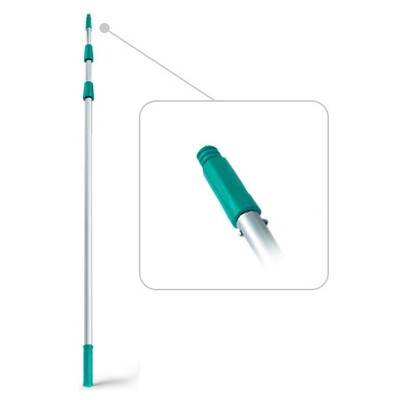 Mango TELESCÓPICO boquilla+cono rosca 3x200 cm. Mango telescópico con agujero y cono terminal con rosca  - 2 piezas. Asta telescópica para alcanzar alturas. Ideal para la limpieza exterior y alturas.