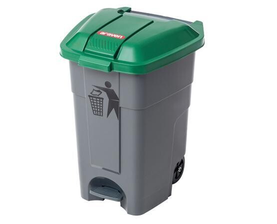 Contenedor con pedal y tapa en varios colores de polipropileno 50 litros. Contenedor específico para cada tipo de desecho, permitiendo la clasificación del residuo generado.