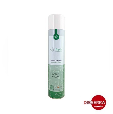 Ambientador AmbiGeyser Manzana Melón 750 ml. Ambientador de gran descarga para aromatizar grandes espacios. Destaca por su potencia, intensidad y larga duración.