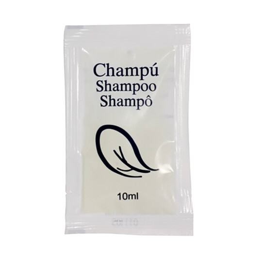 Champú Daisy SACHET sobre 10 ml (Caja 1000 unidades). Champú líquido con cierto carácter viscoso, en monodosis, de uso frecuente para limpieza e higienización de todo tipo de cabellos.