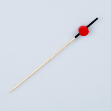 Pincho bambú FANTASY 12 cm  (Paquete 200 unidades). Pinchos de bambú con placa roja decoración pinchos brochetas aperitivos y entrantes en catering y hostelería. 100% ecológico.