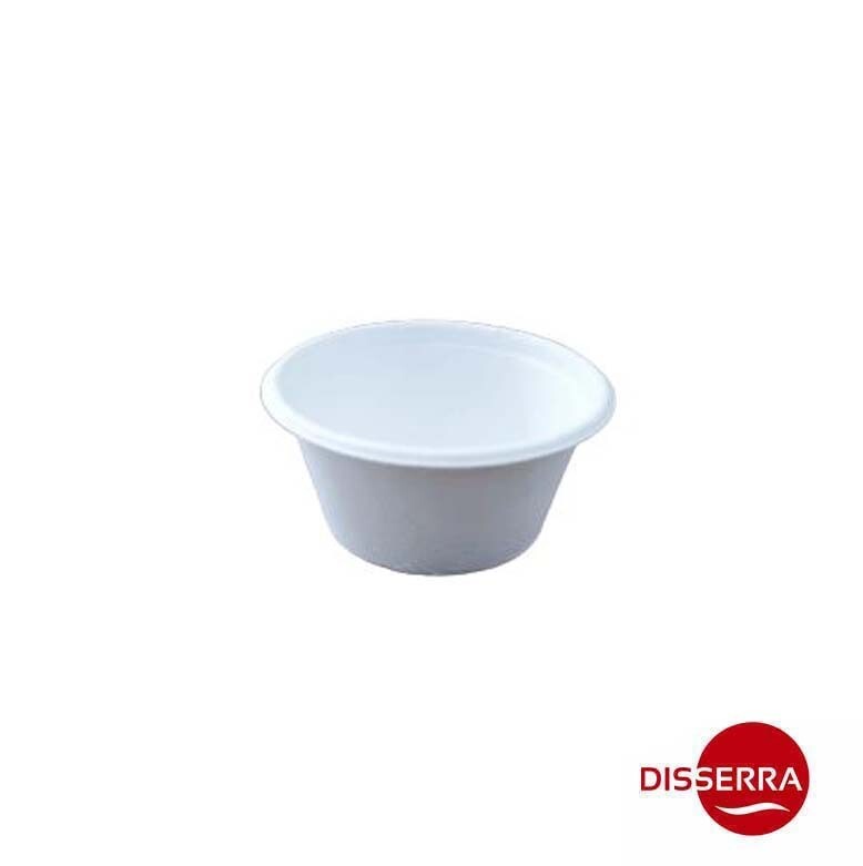 Salsera Ecológica de caña de azúcar blanca 2oz 60 ml (Ristra 100 unidades)Los envases para salsas fabricados con materiales sostenibles son la alternativa ideal a las salseras de plástico.