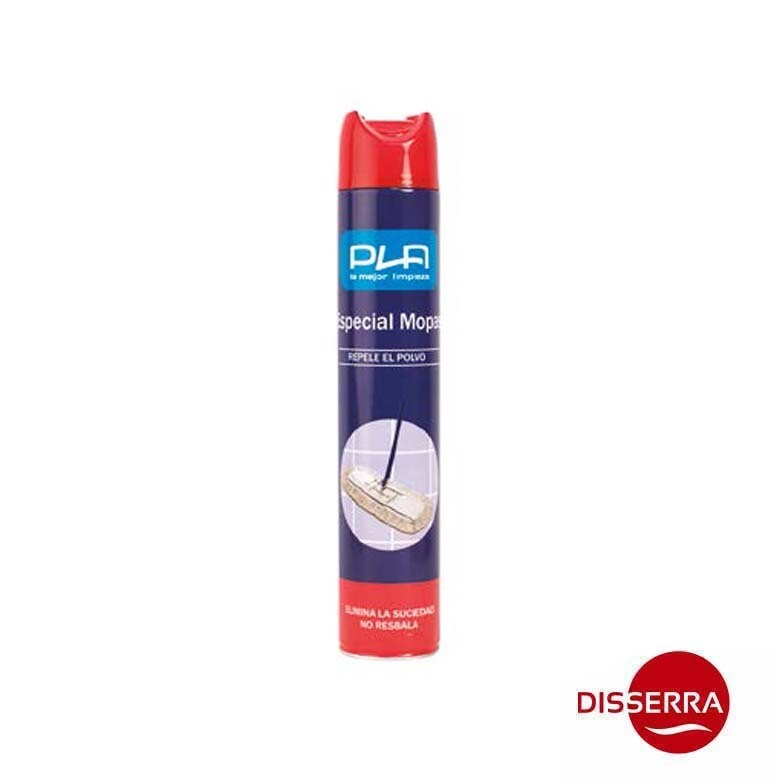 Limpiador profesional en Aerosol Mopa (1000 cc). Producto atrapapolvo impregnador para la aplicación en mopas. Para la limpieza y abrillantado en seco, de suelos, parquet, terrazo, mármol, etc.
