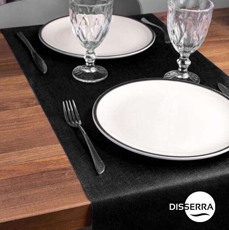 Mantel NEWTEX NEGRO rollo 0,40x48 m (Caja 6 unidades). Mantel económico de los llamados no-tejidos, ideal para añadir un toque diferente a su restaurante, cafetería o bar.
