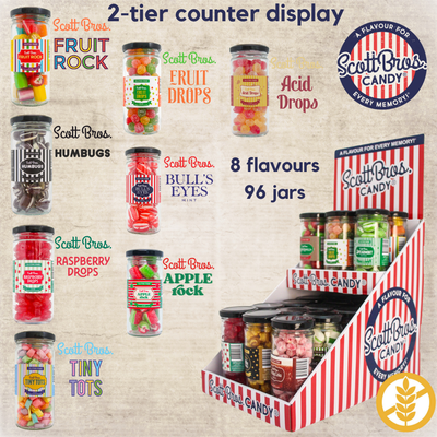 Best Seller 2-Tier Counter Display - 96 Jars / 8 Flavours