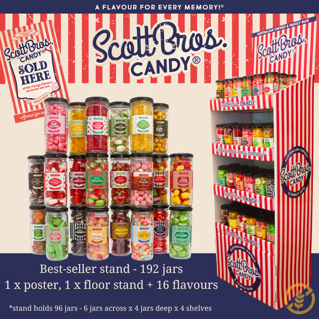 Best Seller Floor Stand - 192 Jars / 16 Flavours