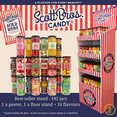16 Flavour Best Seller Floor Stand - 192 Jars