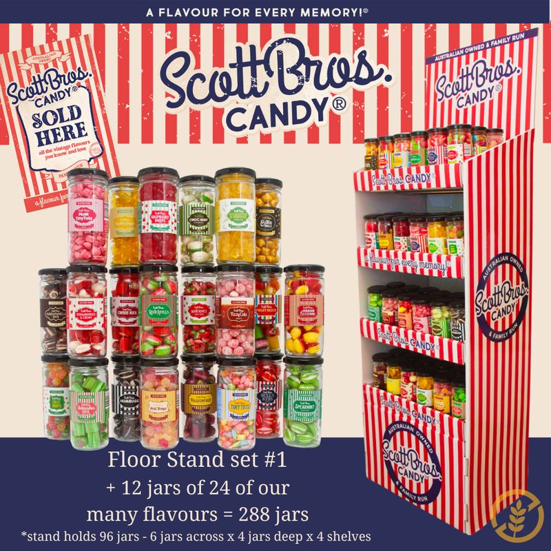 24 Flavour Floor Stand - 288 jars