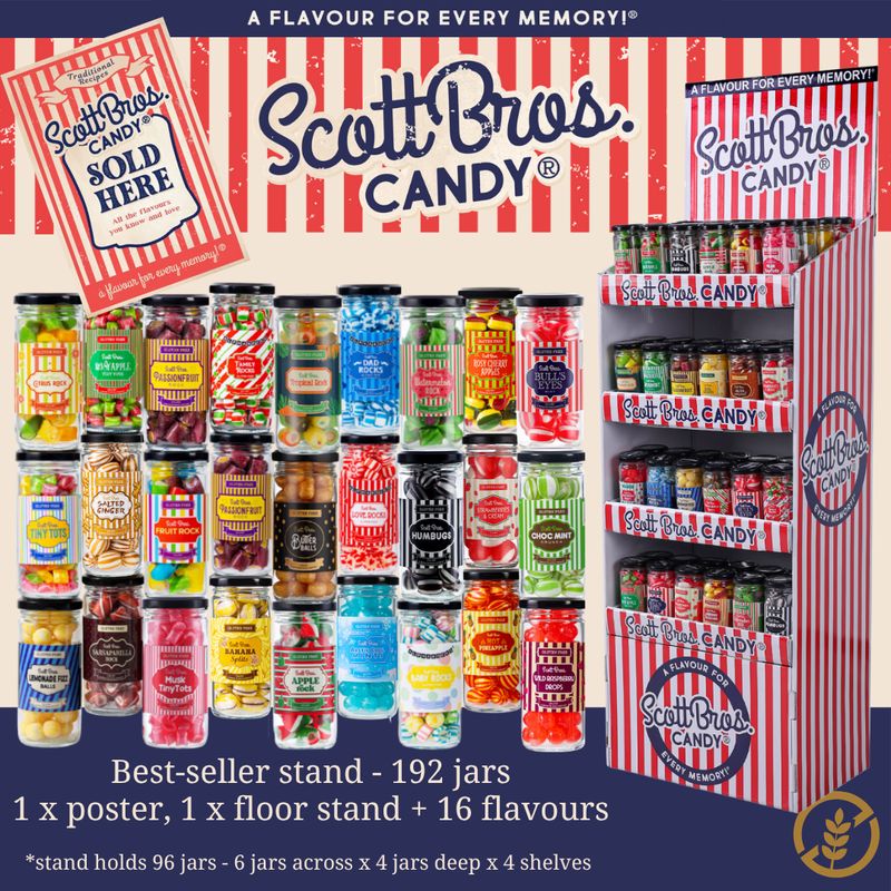 Floor Stand + Poster +  16 Flavours / 192 Jars