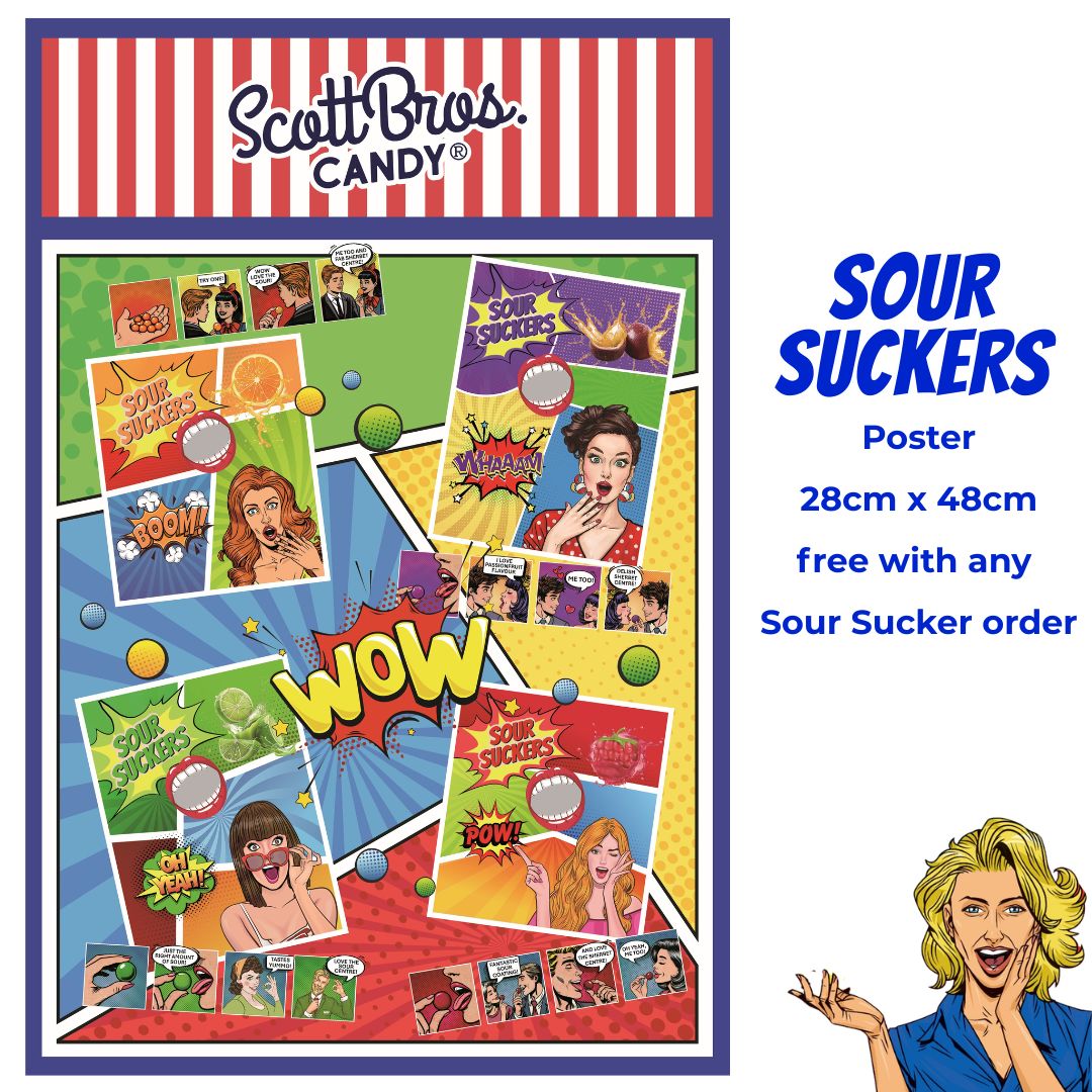 Sour Suckers Poster 48 x 28cm