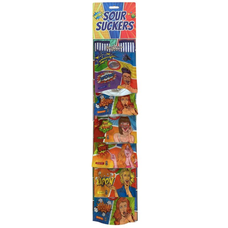 Sour Suckers Hang Sell Strip 14 x 69 cm